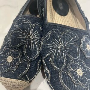 Michael Kors Navy Floral Espadrilles